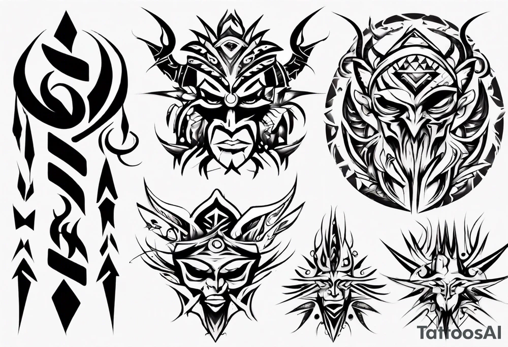 tribal artwork tattoo idea