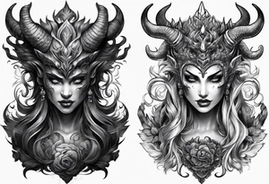 Demon sleeve tattoo idea