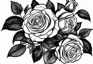 bouque of roses tattoo idea
