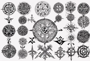 Viking Vegvísir sleeve tattoo idea