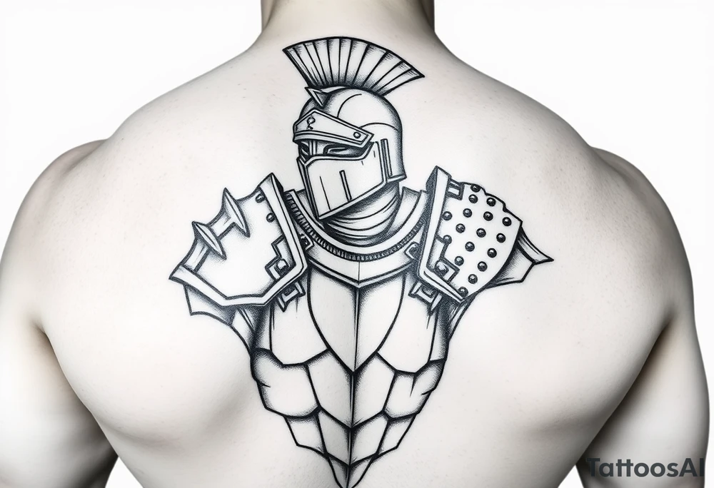 Armored Roman Soldier tattoo idea