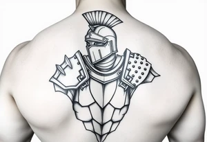 Armored Roman Soldier tattoo idea
