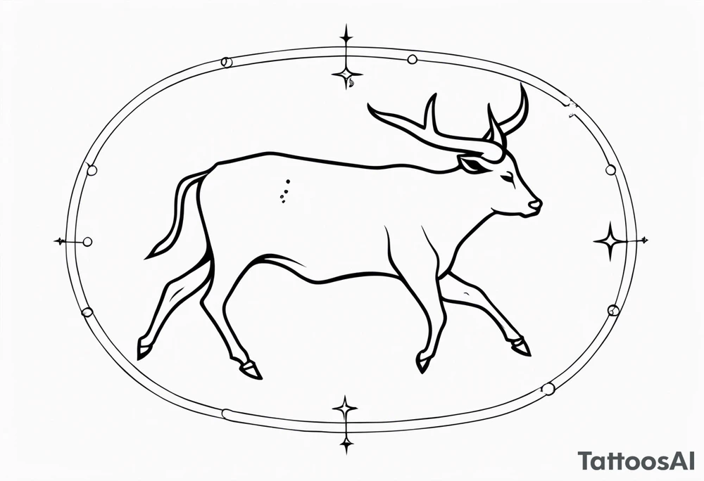 The Saggitarius constellation is intertwined with the Taurus constellation. tattoo idea