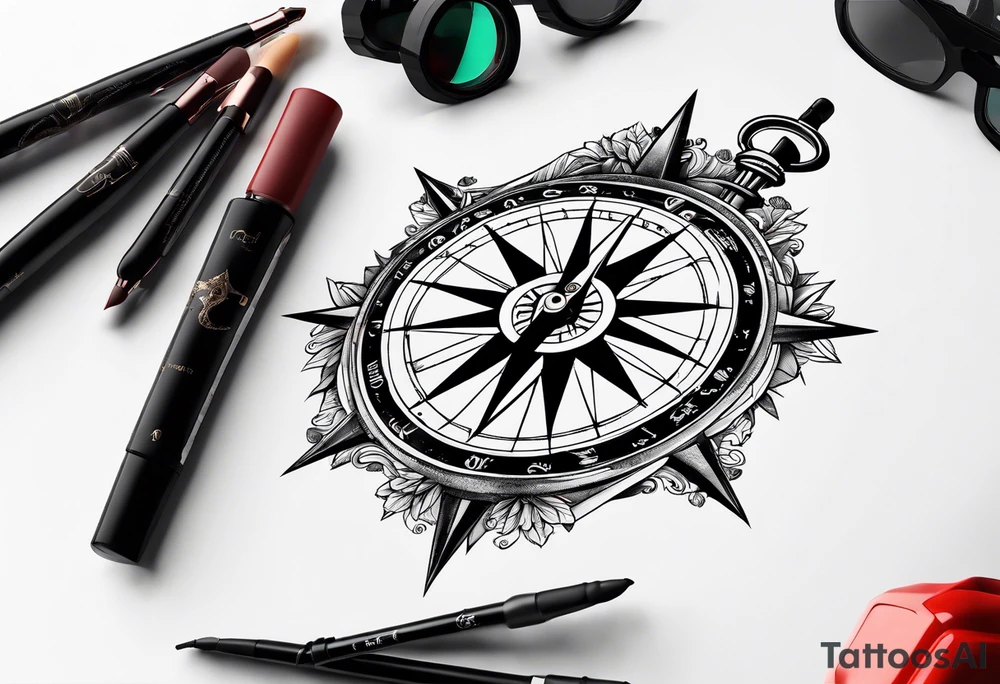 Shipping including compass tattoo idea