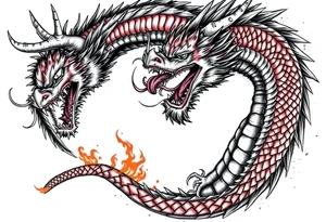 roaring dragons tattoo idea