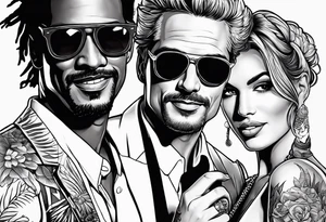 1980's miami vice style beach dance 
party, tattoo idea