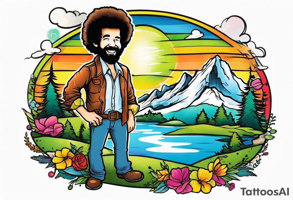 Bob Ross tattoo idea