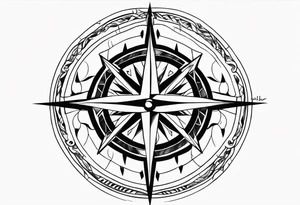Compass arrow tattoo idea