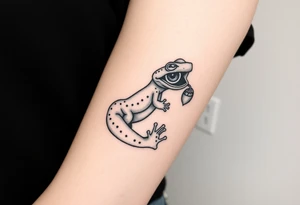 snake frog and eyeball tattoo idea