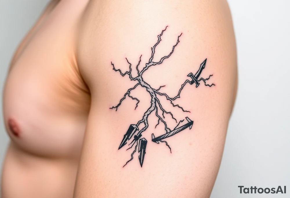 Lightning scene tattoo idea