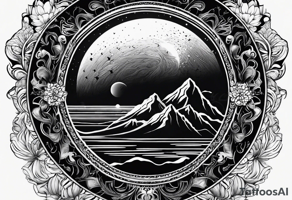 full moon tattoo idea
