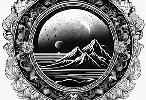 full moon tattoo idea