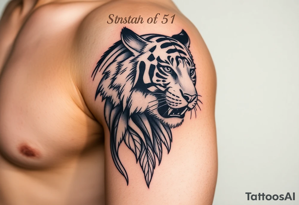 spartan with a tiger tattoo idea