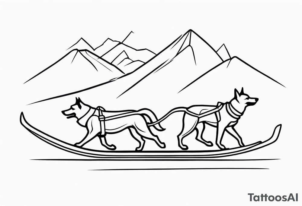 dog sled tattoo idea