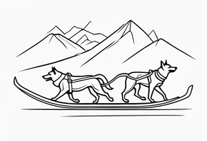 dog sled tattoo idea