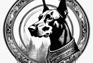 doberman with tattoos tattoo idea