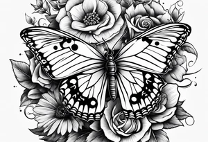 Butterflies and knife tattoo idea