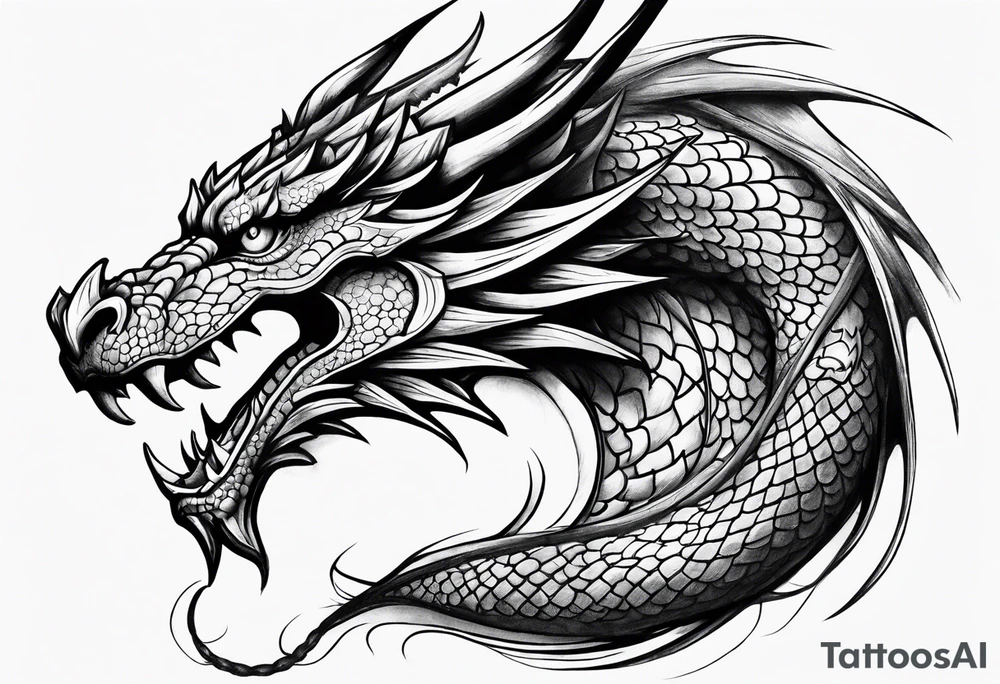 Dragon full arm tattoo idea