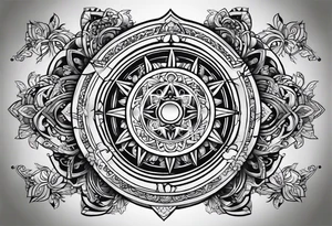 buddhist, wheel of life tattoo idea