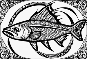 maui fish hook tattoo idea