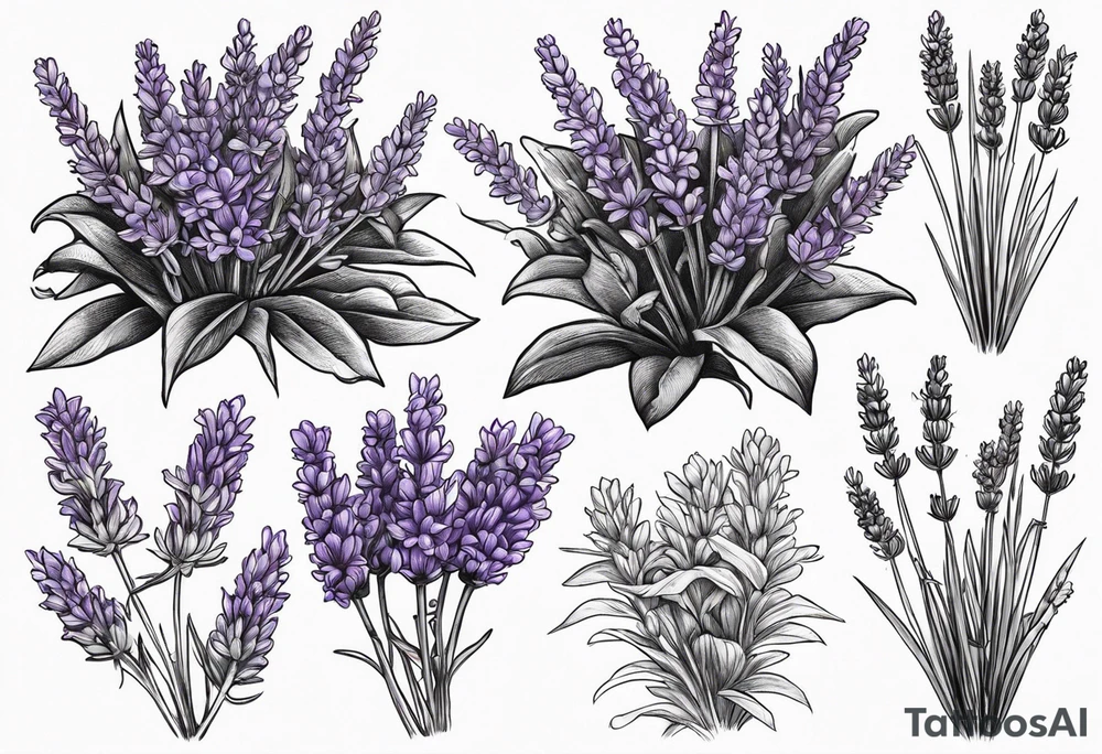 Lavender bundle tattoo idea