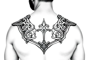 Shoulder plate armour Celtic tattoo idea