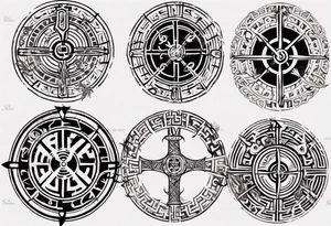 Viking Vegvísir sleeve tattoo idea