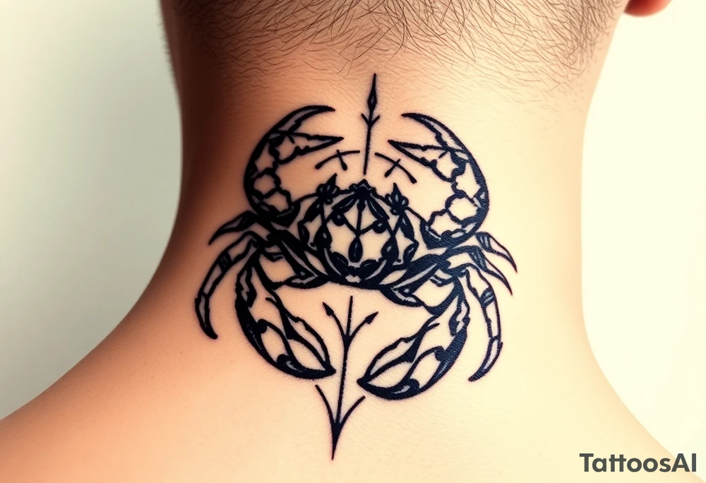 Sign of a caner a crab tattoo idea