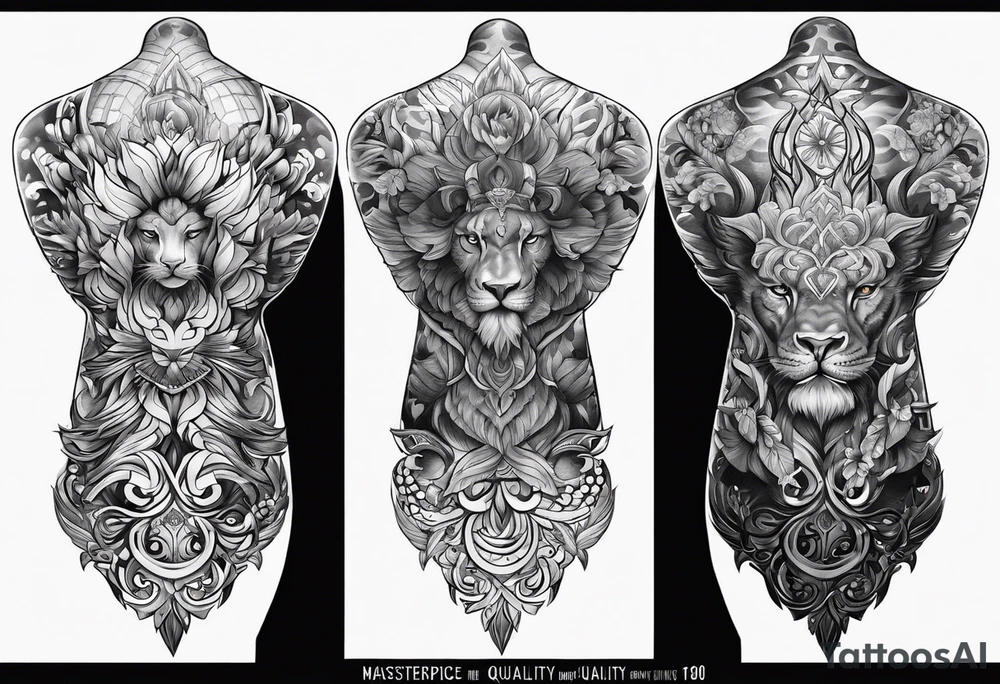full back tattoo sketch tattoo idea