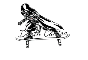 Skateboarding Darth Vader
WORDS in star wars font "Darth Carter"
12/29/88-01/06/24 tattoo idea