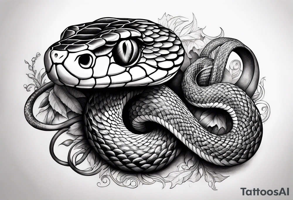 a tattoo of a writhing snake tattoo idea