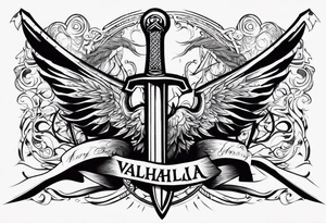 Valhalla 
 sword tattoo idea