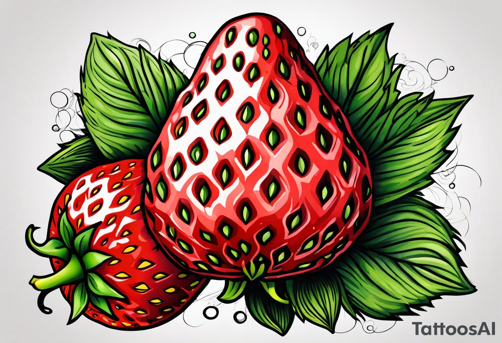 Strawberry tattoo idea