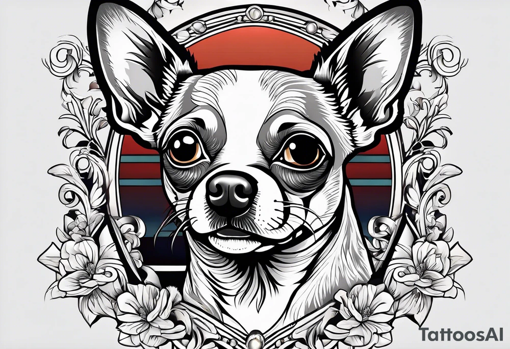 Funny chihuahua tattoo idea