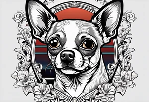 Funny chihuahua tattoo idea