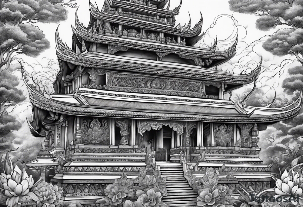 thai temple tattoo idea