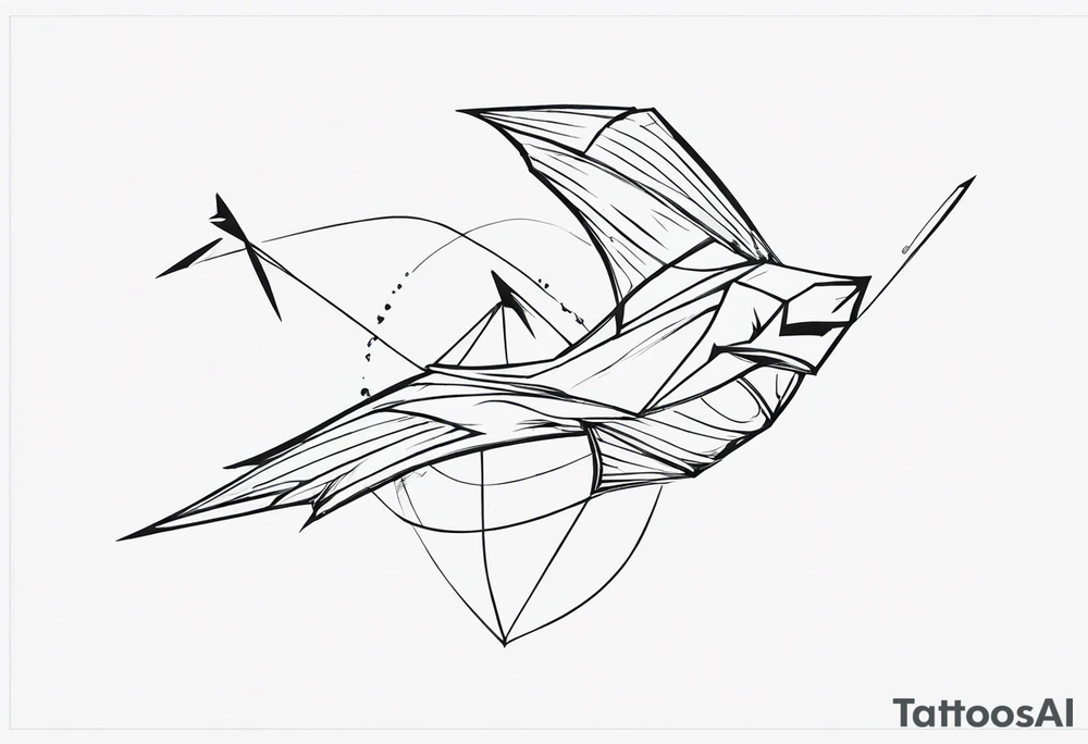 fighting kite tattoo idea