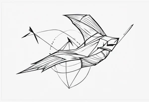 fighting kite tattoo idea