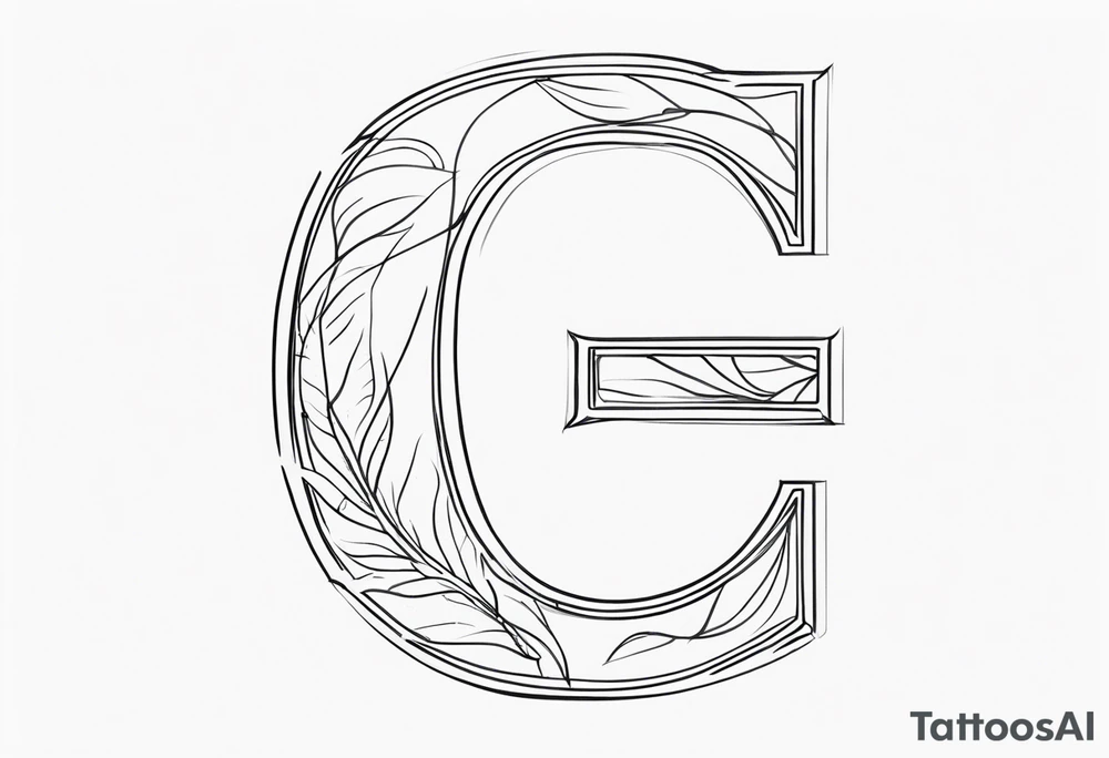 letter E tattoo idea
