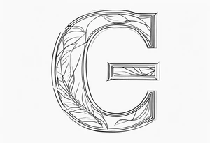 letter E tattoo idea