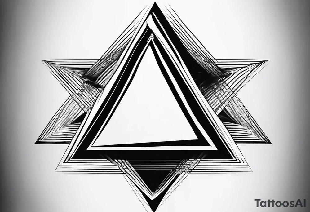 A triangle with nothing inside of it very simple, just 5 lines tattoo idea A triangle with nothing inside of it very simple, just 5 lines tattoo idea