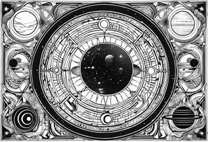 Fine line solar system tattoo tattoo idea