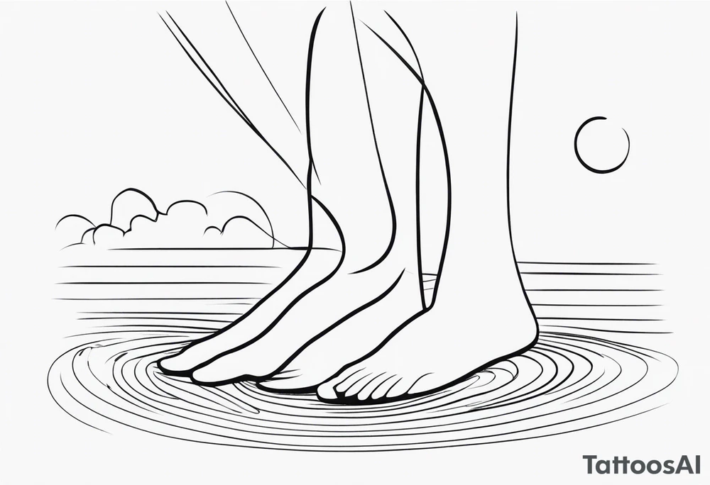 feminine unique minimalist tattoo on ankle symbolizing love and family tattoo idea