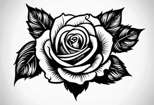 full black rose tattoo idea