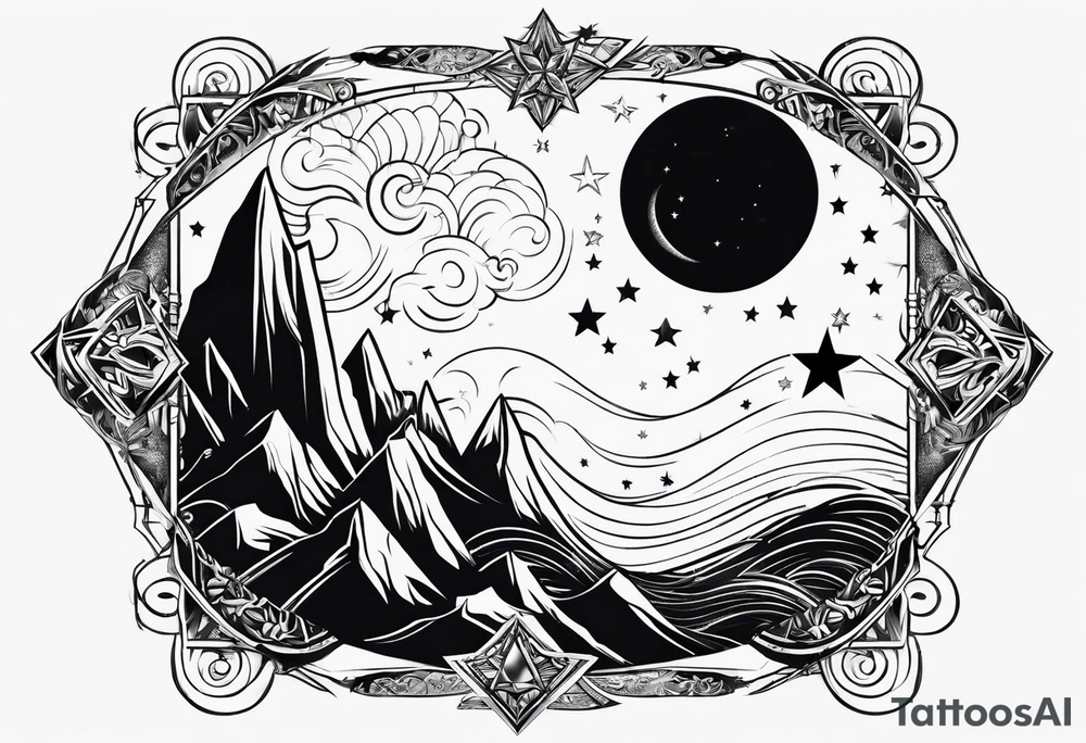 A star in the sky tattoo idea