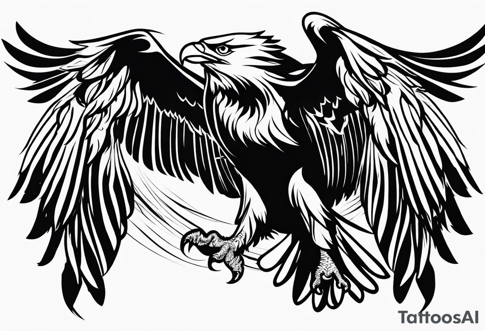 eagles in flight silhouette without any other imagery tattoo idea