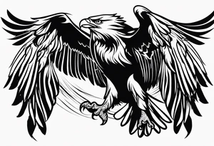 eagles in flight silhouette without any other imagery tattoo idea