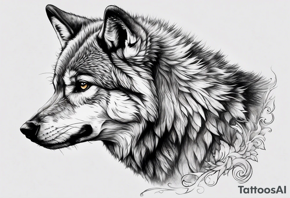 Baby Wolf tattoo idea