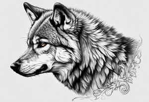 Baby Wolf tattoo idea