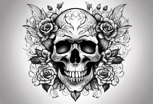 Woman skull tattoo idea